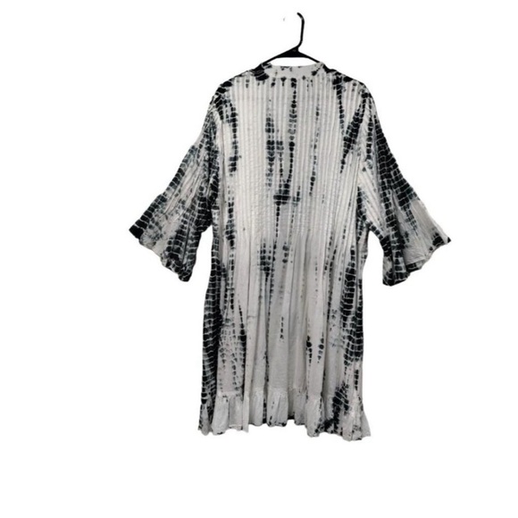 Soft Surroundings Womens Crinkle Tie-Die Kimono Robe Dress/Beach Cover Up XL - Picture 2 of 8
